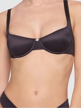 SKIMS NWT Satin Stretch Underwire Scoop Bra Unlined